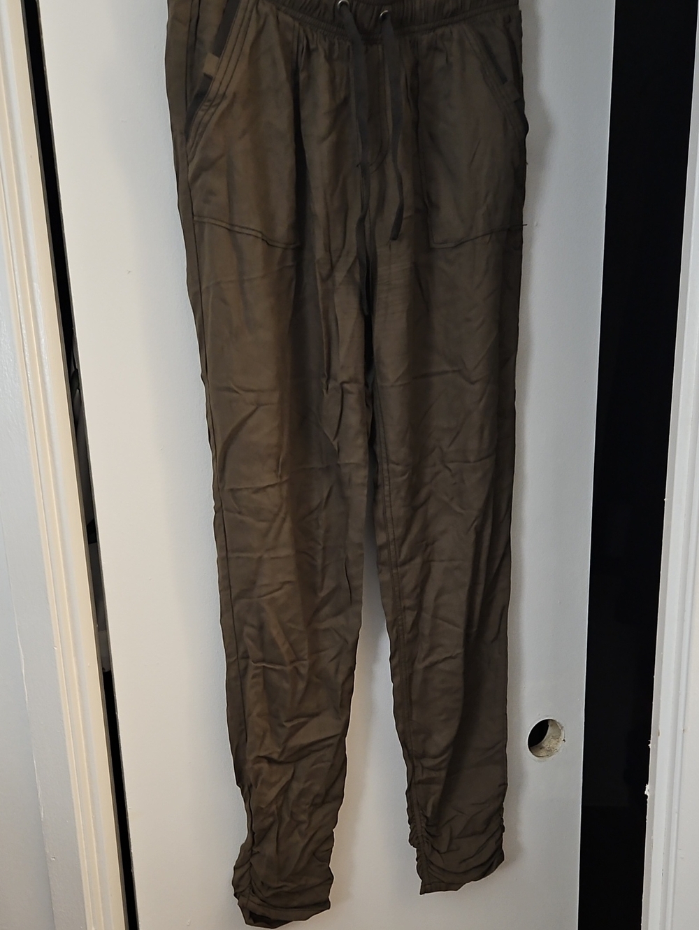 Women's  Olive Drawstring Jogger Pants